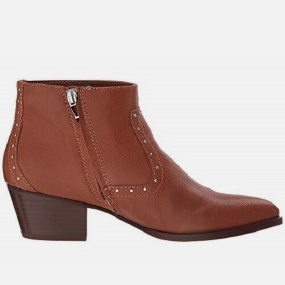 DOLCE VITA Tobin Studded Leather Bootie Brown Side Zip Size 6 NEW - Picture 16 of 16